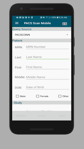PACS Scan Mobile Screen 2