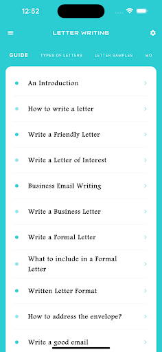 Android application English Letter Writing screenshort