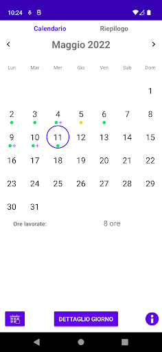 Android application Ore Lavoro screenshort