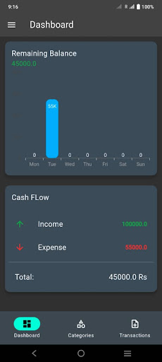 Android application Expense Track screenshort