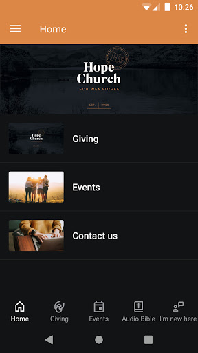Android application Hope Church For Wenatchee screenshort