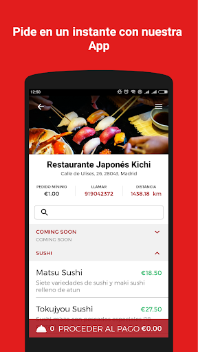 Android application Restaurante Japonés Kichi screenshort