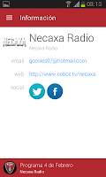 screenshot of Necaxa Radio