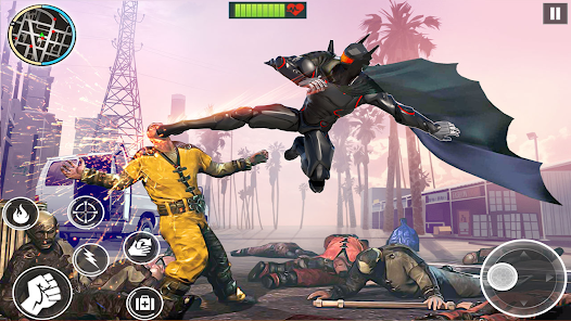 Flying Bat Superhero Man Games  screenshots 6