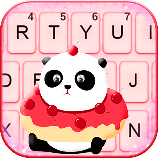 Cute Donut Panda Keyboard Them logo
