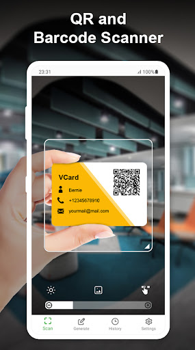 Android application QR code scanner and Barcode screenshort