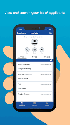 Android application BrightMove ATS screenshort