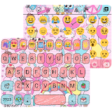 Pink Pop Emoji Keyboard Wallpaper icon