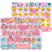 Pink Pop Emoji Keyboard Wallpaper  Icon