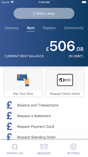 Aareon Self Service Demo App Screenshot