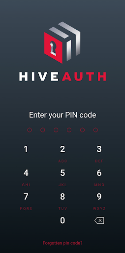 Android application HiveAuth screenshort