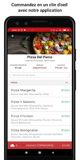 Android application Pizza Del Parco screenshort
