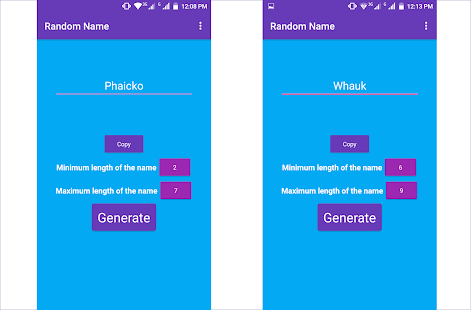 Name Generator Screenshot