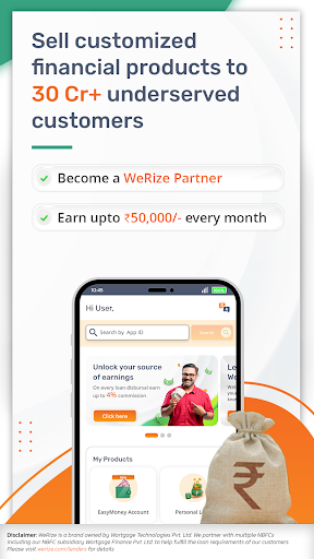 Android application WeRize Partner App: Agent/DSAs screenshort