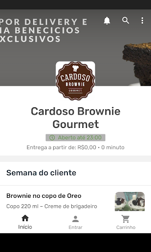 Android application Cardoso Brownie Gourmet screenshort