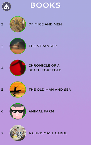 Words From Novels - Word Game Screen 2