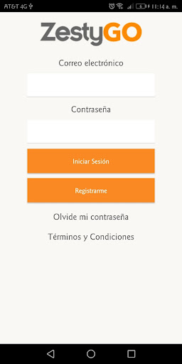 Android application ZestyGO screenshort