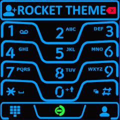Theme Neon V3 Blue RocketDial MOD