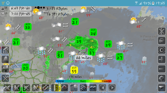Doppler storm radar - eMap HDF Screenshot