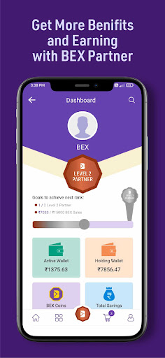 BEX: Social Commerce App Screen 2