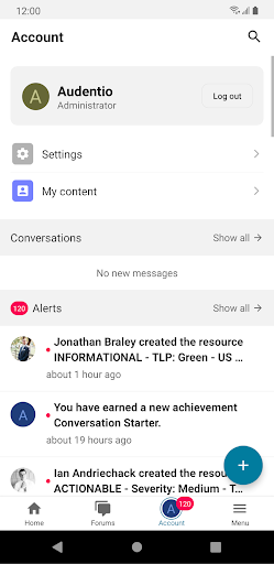 Android application CompTIA ISAO Cyber Forum screenshort