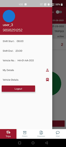 ChefME Drivers App Screen 2