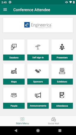 Android application Conference Attendee screenshort