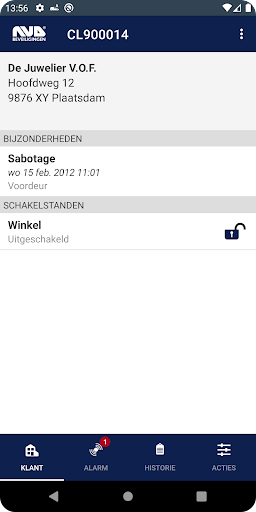 Android application Mijn NVD screenshort