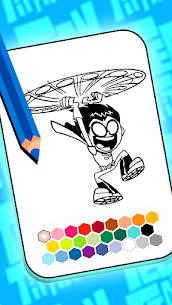 Teen Titans coloring cartoon v9 MOD APK (Unlimited Money) Free For Android 1
