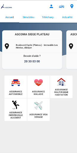 Android application ASCOMA Côte d'Ivoire screenshort