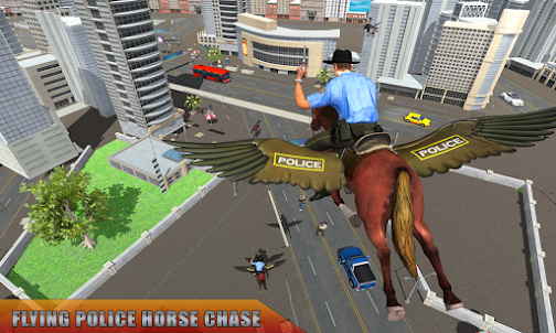 fliegendem Pferd Polizeijagd