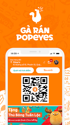 Android application Popeyes Viet Nam screenshort