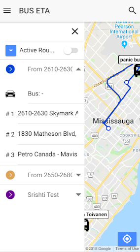 Android application Zendu Bus Routes screenshort