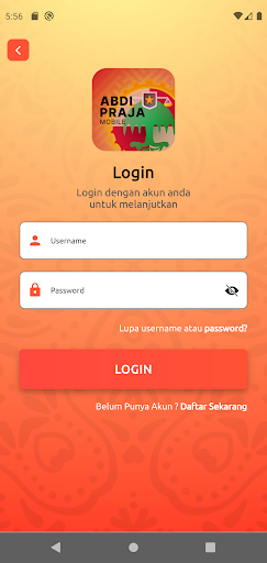 Android application Abdi Praja Mobile screenshort