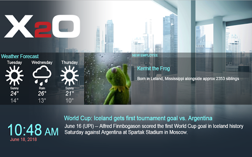 Android application X2O Signage screenshort