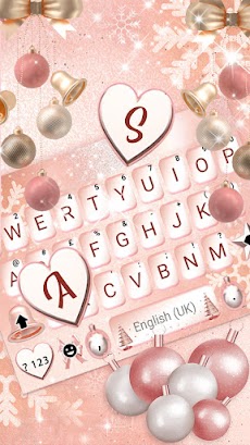 クールな Pink Christmas のテーマキーボードのおすすめ画像2