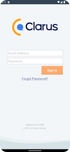 Android application Clarus OnCall screenshort