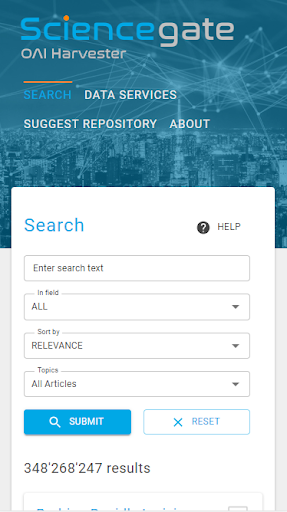 Android application Sciencegate screenshort