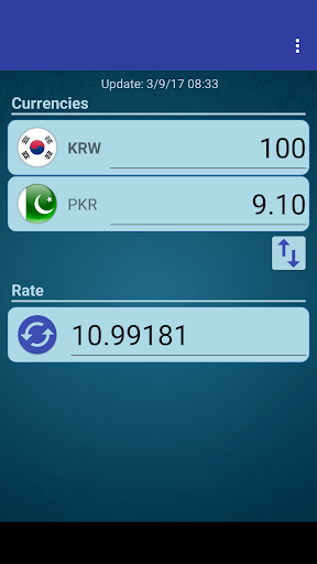 Android application S Korea Won x Pakistan Rupee screenshort