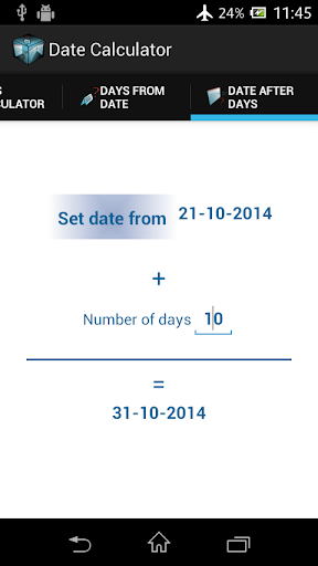 Date Calculator Screen 3
