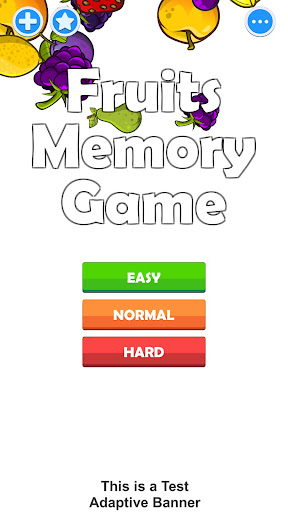 Android application Fruits Memory Game for Kids screenshort