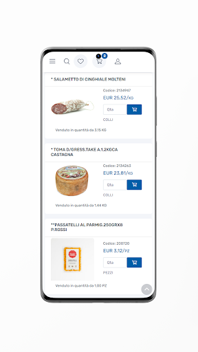 Android application ARMFood screenshort