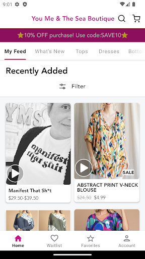 Android application You Me & The Sea Boutique screenshort