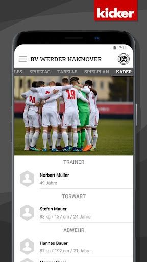 Android application BV Werder Hannover screenshort