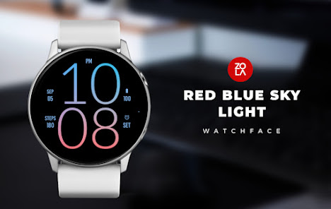 Red Blue Sky Light Watch Face