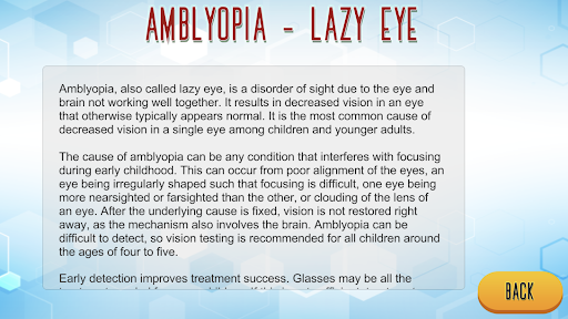Amblyopia - Lazy Eye