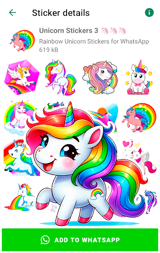 Unicorn Stickers for WhatsApp screenshot 8