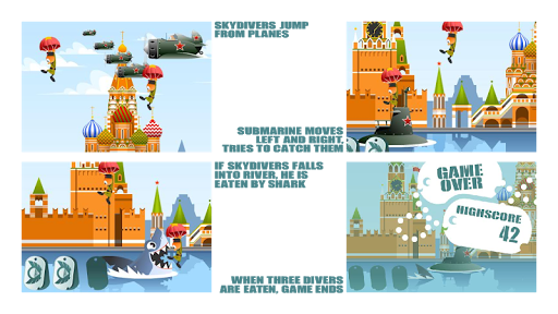 PARACHUTE · Game and Watch Screen 2