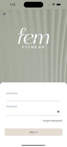 Android application FEM Fitness screenshort