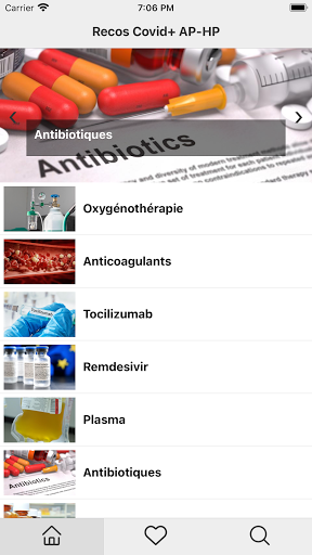 Android application Reco Covid AP-HP screenshort